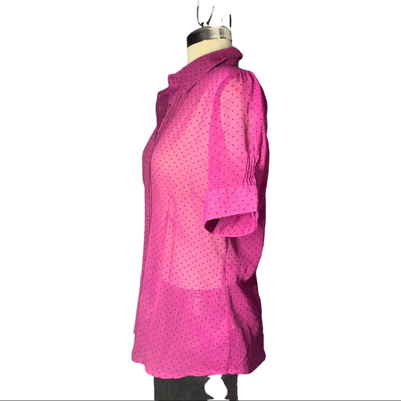 Jessica Purples & Black Polkadot Semi Transparent Short S Size M - Picture 11 of 12